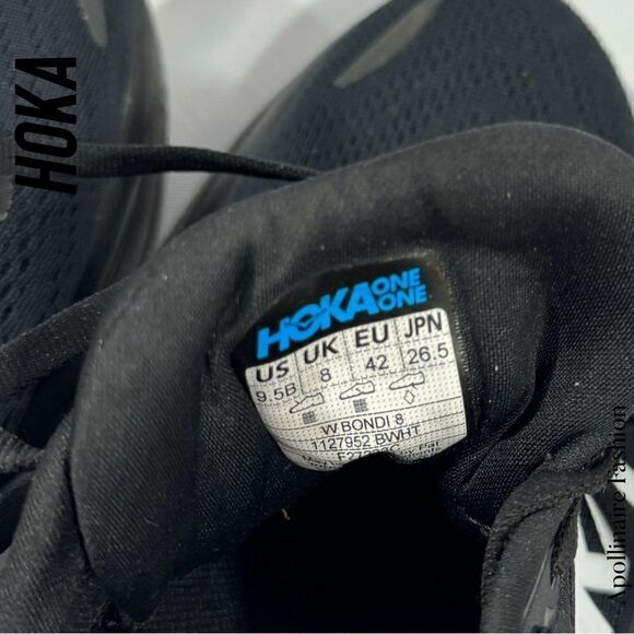 HOKA ONE BIONDI 8 IN BLACK SIZE 9.5 MENS - Picture 3 of 6